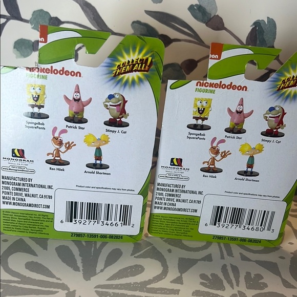 🌟 NWT Nickelodeon SpongeBob and Patrick Set Figurines - Yellow and Pink #buynow - Picture 2 of 6